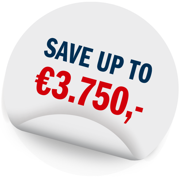 Save up to €3.750,-