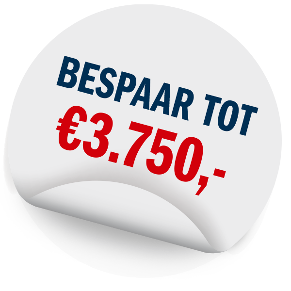 Bespaar tot €3.750,-